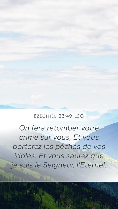 Ézéchiel 23:49 LSG Mobile Phone Wallpaper - On fera retomber votre crime sur vous, Et vous - Mobile Bible Verse Wallpaper