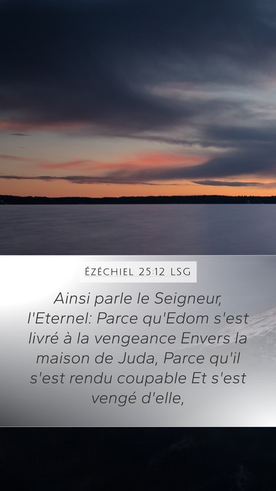 Ézéchiel 25:12 LSG Bible Verse Image