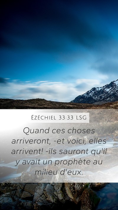 Ézéchiel 33:33 LSG Bible Verse Image