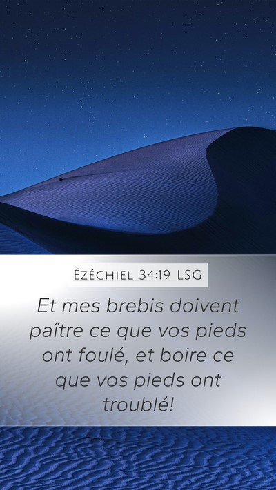 Ézéchiel 34:19 LSG Bible Verse Image