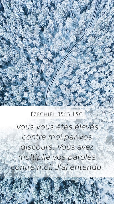 Ézéchiel 35:13 LSG Mobile Phone Wallpaper - Vous vous êtes élevés contre moi par vos - Mobile Bible Verse Wallpaper
