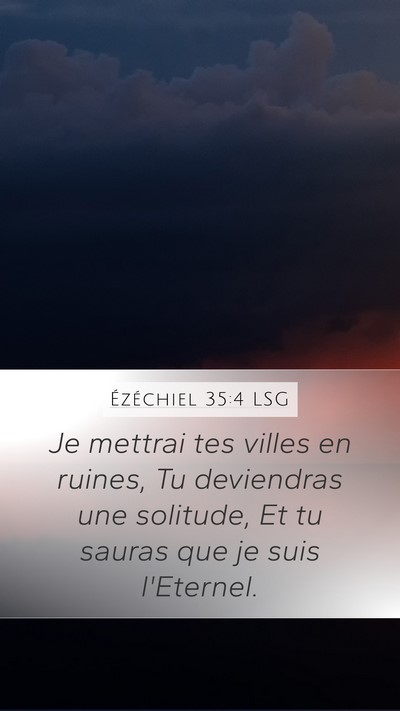 Ézéchiel 35:4 LSG Bible Verse Image