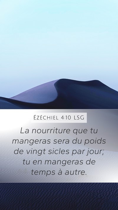 Ézéchiel 4:10 LSG Bible Verse Image