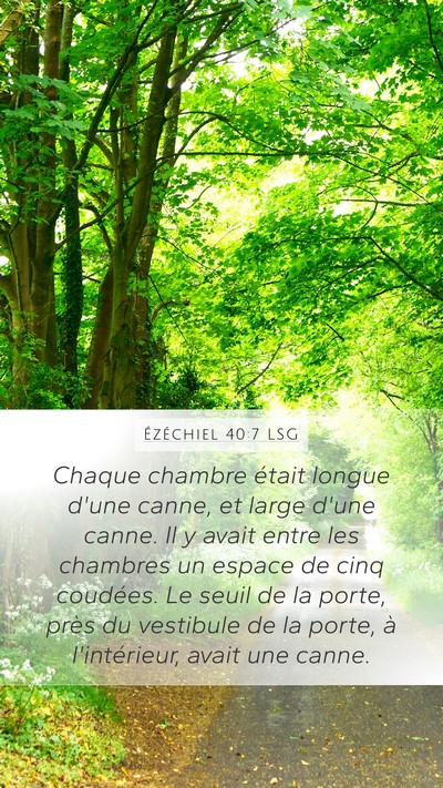 Ézéchiel 40:7 LSG Bible Verse Image