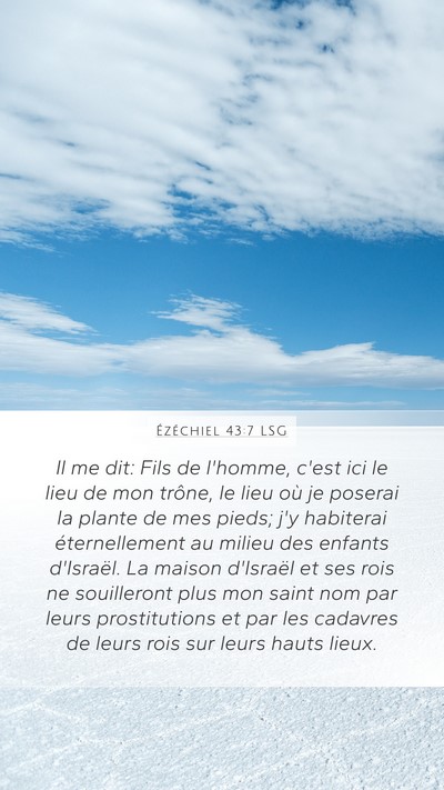 Ézéchiel 43:7 LSG Bible Verse Image