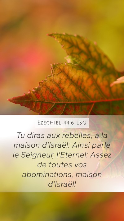 Ézéchiel 44:6 LSG Bible Verse Image