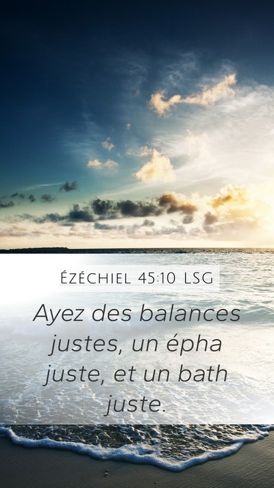 Ézéchiel 45:10 LSG Bible Verse Image