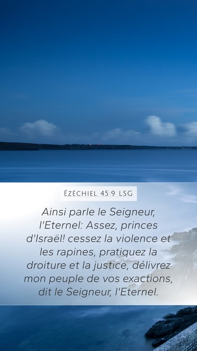 Ézéchiel 45:9 LSG Bible Verse Image