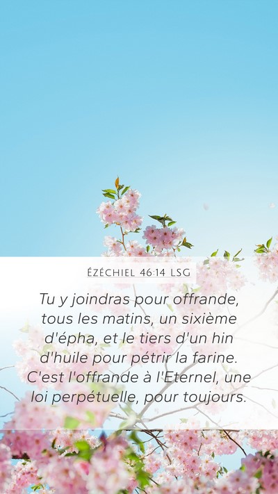 Ézéchiel 46:14 LSG Bible Verse Image