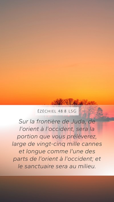 Ézéchiel 48:8 LSG Bible Verse Image