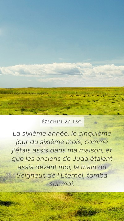 Ézéchiel 8:1 LSG Bible Verse Image